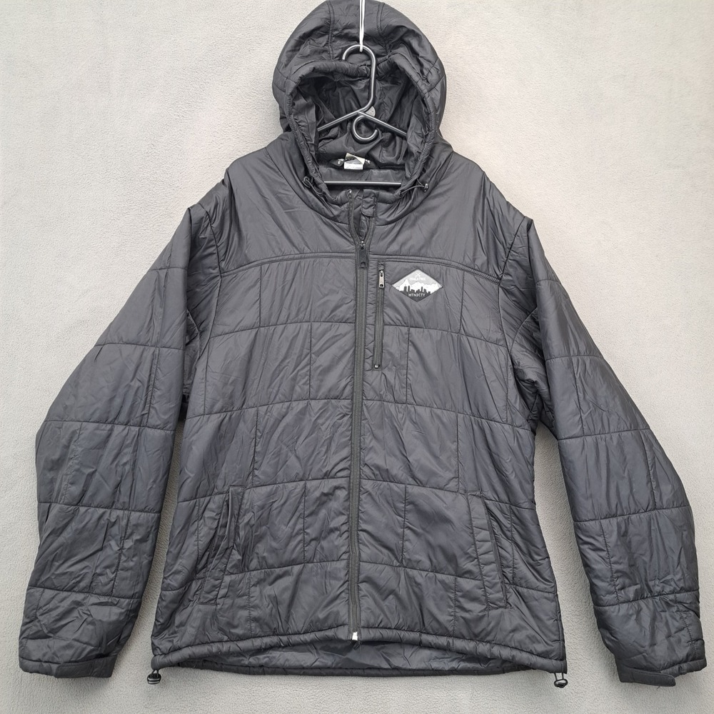 COALATREE Camper Hooded Jacket Black Quilted Puffer Mens 2XL MTN2CTY